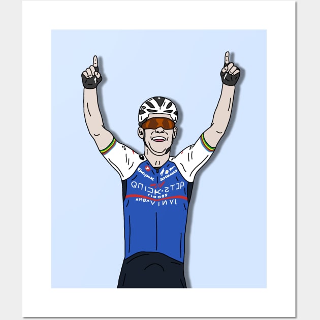 Mark Cavendish Giro 2022 - Stage 3 Victory Wall Art by p3p3ncil